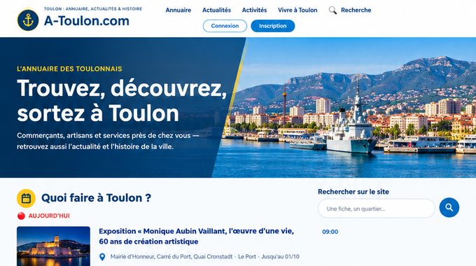 Capture d'écran du site A-Toulon.com